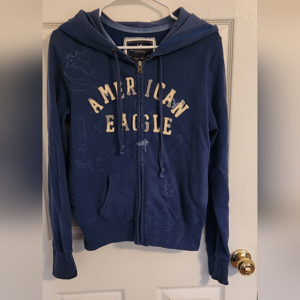 Dark Blue Zip Hoodie